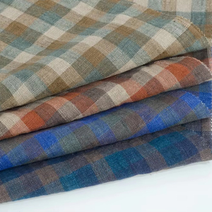 #8507 thời trang 100% vải lanh chàm nhuộm 3D kiểm tra mô hình màu sắc phong phú nhẹ hoàn hảo cho mùa xuân mùa hè quần áo - Product Image 1