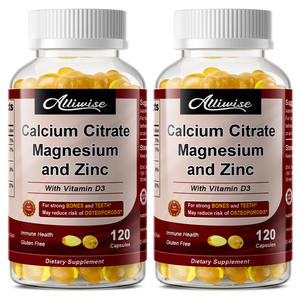 Cápsulas de Gel Suave <span class=keywords><strong>con</strong></span> Citrato de Calcio, <span class=keywords><strong>Magnesio</strong></span> <span class=keywords><strong>y</strong></span> <span class=keywords><strong>Zinc</strong></span> <span class=keywords><strong>con</strong></span> Complejo de Vitamina D3 para el Apoyo de la Salud Ósea, 60 Unidades - Product Image 2