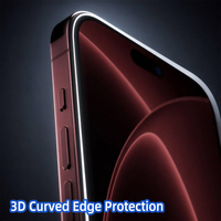 Protection d'écran en verre trempé premium 0,33 mm en aluminium haute qualité pour iPhone 17 18 Pro Max, HD transparent, électroplaqué, anti-traces de doigts