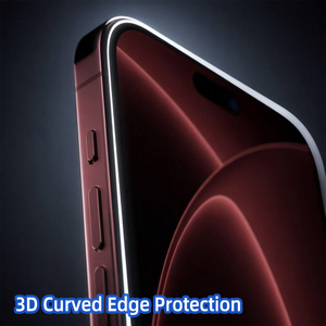 Protector de Pantalla Premium de Aluminio de 0.33mm para <span class=keywords><strong>iPhone</strong></span> 17 18 Pro Max, HD Transparente, Electrochapado, Antihuellas, Vidrio Templado - Product Image 6