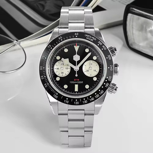 Wholesale Custom logo Vintage 10ATM Sapphire ST1901 <strong>Chronograph</strong> 316L Stainless Steel Mechanical <strong>Automatic</strong> Watch Men for Sale - Product Image 4