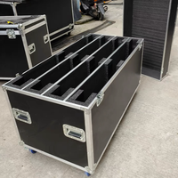 Flight-case de stockage de LED double TV à usage intensif personnalisé boîtier de haut-parleur de puissance étanche en plastique EVA aluminium métal matériaux OEM/ODM