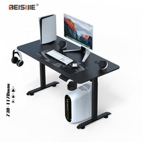 BEISIJIE AY-2 Électrique Debout Bureau avec porte-Gobelet 48x24 Pouces Hauteur Réglable Bureau S'asseoir, Se Lever Bureau Home Office tableau