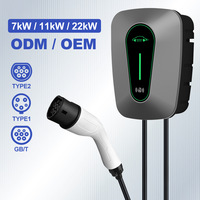 Chargeur mural pour véhicule électrique AC 7 kW 11 kW 22 kW Type 1 Type 2 GBT pour BYD BMW TESLA MG