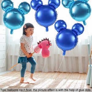 Globos de Aluminio con Forma de Cabeza de Mickey Mouse en 10 Colores Sólidos, Venta al por Mayor, para Fiestas de Cumpleaños y Navidad - Product Image 5