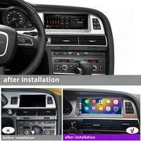 Sistema de Navegación Estéreo con Pantalla Dividida CarPlay Android Auto de 8.8 Pulgadas para AUDI A6 2005-2011, Reproductores de Video con GPS, DSP y Tarjeta SIM