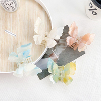 Nouvelle pince à cheveux 3D Papillon Fée, style français, personnalisable, en acétate, effet changeant de couleur, pour filles et femmes, idéale pour les fêtes