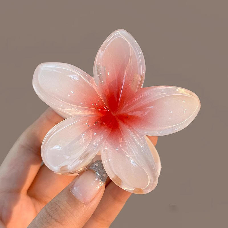 2 Pink Plumeria Clips