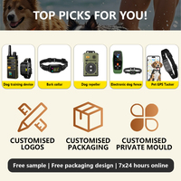 Ferngesteuerter Hundetrainer mit 600m Reichweite, Wiederaufladbar, Wasserdicht, Farbdisplay, 3 Modi (Warnung/Ton/Vibration/Elektronisch)