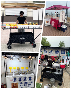 2025 Custom Outdoor Folding <strong>Wagon</strong> with Wide Wheels Garden <strong>Beach</strong> Camping <strong>Wagon</strong> with Removable Sunshade - Product Image 4