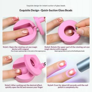 Imán Giratorio de Doble Cabeza para Uñas Efecto Ojo de Gato, Herramienta Magnética Potente para Efecto Gel de Cuentas de Vidrio Brillantes - Product Image 5