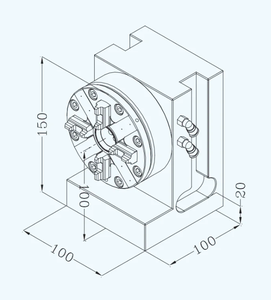 Mandrin à pince pour fraiseuse pneumatique précise CNC XinDian-A100-T1 <span class=keywords><strong>EROWA</strong></span> - Product Image 2