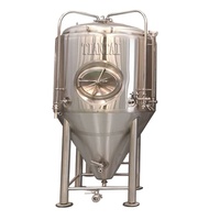 Fermenteur conique en acier inoxydable SUS304 de 1000 L avec pompe et moteur, système CIP, refroidissement par enveloppe glycolée pour la fermentation de la bière