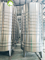 Cuve de fermentation de cidre de pomme en acier inoxydable de qualité alimentaire de 15 000 L avec chemise de refroidissement semi-circulaire pour la production commerciale de cidre