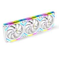 Ventilateur de refroidissement PC ARGB de style noir de 12cm pour accessoire de boîtier de processeur silencieux de châssis d'ordinateur