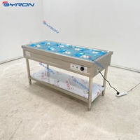 Bain-marie électrique autoportant en acier inoxydable à 8 bacs pour buffet