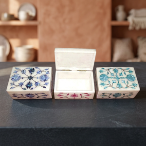 Stonecrafts International Best Quality Luxury Blue Mother Pearl Jewelry Packaging <b>Box</b> for Valentine's Day Storage Decoration - Product Image 2