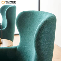 Fauteuil de canapé simple en tissu de velours touffeté de luxe Mobilier de bureau et de salon moderne pour chambre à coucher, appartement et salle à manger