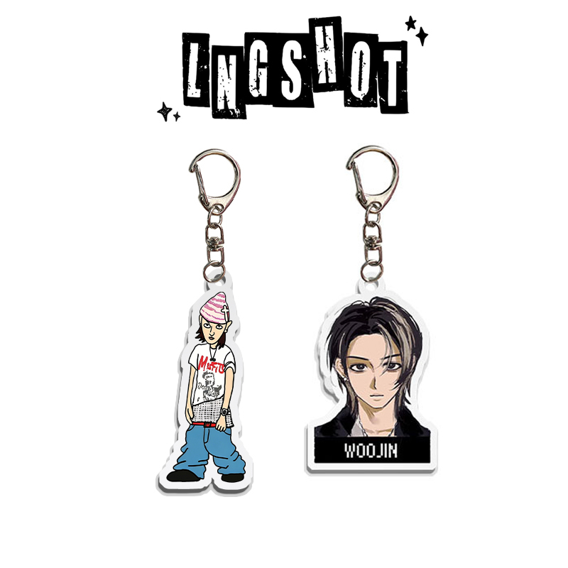 2Pcs/Set Kpop Lngshot Shot Callers Album Personality Keychains