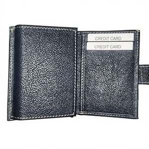 Portefeuille pour homme BS INTERNATIONAL en cuir véritable à 100 %, motif étoile, broderie de lettres, fermeture ouverte, imperméable, 7/6 pouces - Product Image 1