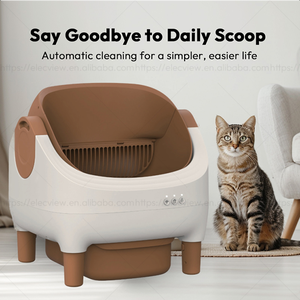Elecpet Smart Autoclean Schepje Anti Spatten Anti Anti-Aanbakje Invoer Kattenbak Met Wifi Afstandsbediening App Bediening Voor Huisdieren Kittens - Product Image 2