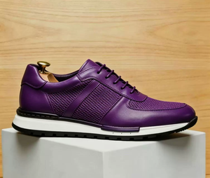 Chaussures habillées grises en cuir pour hommes avec empiècements en maille, à lacets, bout rond, respirantes, pour le bureau, décontractées, pour la marche, semelle intermédiaire en EVA, semelle extérieure en caoutchouc - Product Image 6