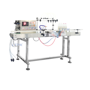 Công nghệ tiên tiến 4 đầu bơm từ cách điện chai nước trái cây nhỏ Máy rót chai nước với băng tải - Product Image 2