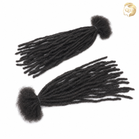 Extensions de dreadlocks 100% cheveux humains Remy, type Inter Locs au crochet, 0,8 cm, 8-24 pouces, Noir Naturel, style Caraïbes Rasta, pour salon, vente en gros, 18Y
