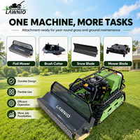 Tondeuse à gazon de haute qualité LOGWAY à commande à distance avec chenilles en caoutchouc pour l'entretien des vergers et jardins familiaux
