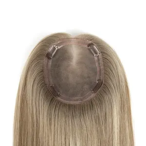 High Quality Hair Toppers For Women Human Hair Lace Real Scalp Silk Base European Human Hair Topper