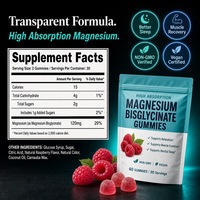 400mg Magnesium Bisglycinaat Gummies Gelijkgechelateerd Hoge Opname Slaapondersteuning Vegan Frambozen Smaak