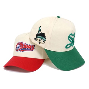Customized Organic Cotton Waterproof 5-Panel 3D Embroidery Printed Logo Two-Tone <b>Baseball</b> <b>Cap</b> for Men Outdoor Sports - Product Image 2