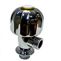 Robinet d'angle moderne en zinc chromé avec poignée de 1/2 pouce pour robinet de salle de bain, garantie 1 an, installation facile