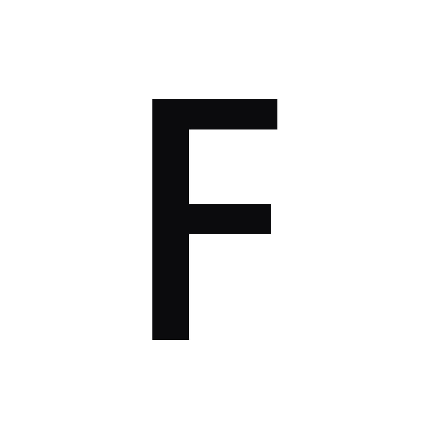 Style 1 letter F