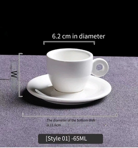 High Quality New Ceramic Glaze Solid Expresso Color Coffee and <b>Tea</b> Saucer <b>Sets</b> Elegant and Durable - Product Image 5