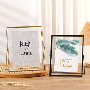 4*6 5*7 6*8inch A4 A3 Elegant Logo personnalisé <span class=keywords><strong>Cadre</strong></span> <span class=keywords><strong>photo</strong></span> en métal <span class=keywords><strong>Cadre</strong></span> <span class=keywords><strong>photo</strong></span> de table suspendu à la main pour la décoration intérieure - Product Image 5