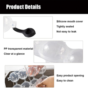 Molde Premium para Hacer Bolas de Hielo Transparentes, Molde para Bolas de Hielo Redondas para <span class=keywords><strong>Whisky</strong></span> con 4 Orificios, Bandeja para Hielo - Product Image 3