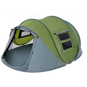 Tente de jeu pour 4 personnes, installation facile, 170T/190T/210D polyester imperméable, installation automatique, 2 portes - Camping en famille instantané, randonnée, voyage - Product Image 1