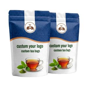 Sachets de thé réutilisables en Mylar de 100g, pochettes à fermeture éclair verticales, impression personnalisée, résistantes à l'humidité, marque privée pour tisanes - Product Image 1