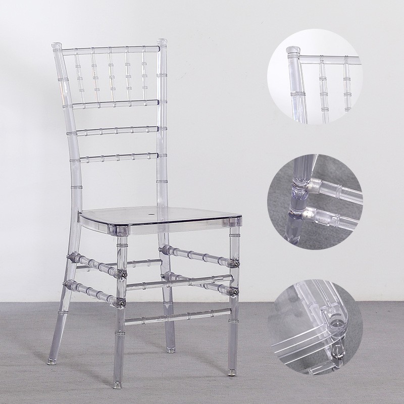 Оптовая продажа, роскошные стикальные стулья Chiavari, современные прозрачные, прозрачные, мебель для свадебной церемонии, пластиковые стулья