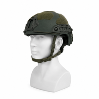 Casque tactique balistique haute protection FAST IIIA – Équipement d'entraînement de protection en PE/Aramide équipé d'un système de rails tactiques.