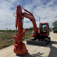 Mini-excavatrice Kubota KX080 Eco certifiée CE, conforme à la norme Stage V, 8 tonnes, pour la construction urbaine et l'aménagement paysager en Europe