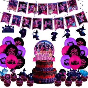 Décorations d'anniversaire sur le thème de <span class=keywords><strong>Demon</strong></span> <span class=keywords><strong>Slayer</strong></span> pour garçons, articles de fête Kpop, assiettes en papier, gobelets, serviettes, nappe, <span class=keywords><strong>bannière</strong></span>, ballons - Product Image 2