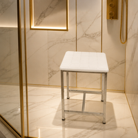 Tabouret de douche mobile souple au design moderne pour salle de bain, cuisine et balcon, imperméable, pour dressing et changement de chaussures, tabouret de bain direct usine
