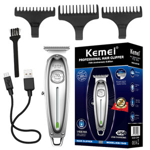 Professionnel réglable hommes <span class=keywords><strong>toilettage</strong></span> <span class=keywords><strong>rasoir</strong></span> tondeuses à cheveux poignée en plastique chaume visage Rechargeable pointu Machine de découpe de cheveux - Product Image 4
