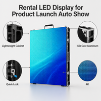 Écran LED de location intérieur P1.83 léger en aluminium moulé sous pression à verrouillage rapide, affichage LED 4K pour lancement de produits et salons automobiles