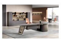 Bureau de direction de luxe, robuste, de qualité supérieure, poste de travail exécutif élégant, bureau de luxe spacieux, table de direction haut de gamme