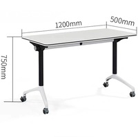 Mobilier de bureau et bureaux pour étudiants Cadre en acier Table pliable pour salle de formation