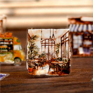 Manuel de la série Cozy Coffee Corner, matériel DIY, 1 rouleau de stickers de collage de base imperméables à l'eau activés par l'eau, en PET, pour aquascape - Product Image 2