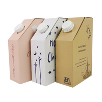 Sac à bavette personnalisé 5L 10L 20L en rouleau de carton de papier jetable emballage de boîte à jus d'huile d'olive distributeur de café à emporter sac dans la boîte